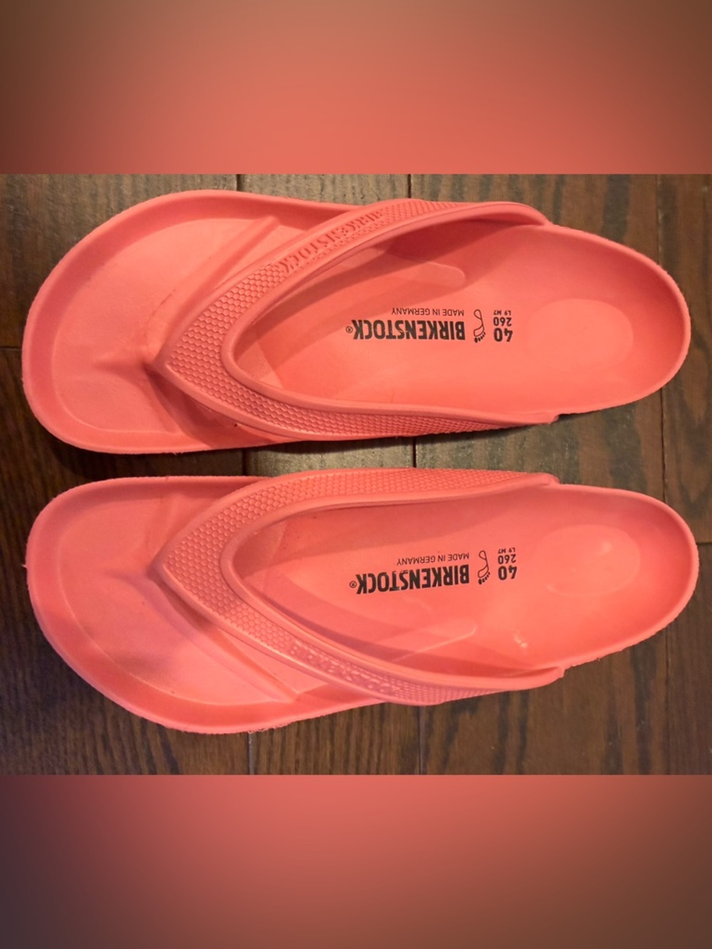 Birkenstock Coral Pink EVA Flip-Flops